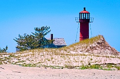 Sand Dunes By Monomoy Point Light on Cape Cod